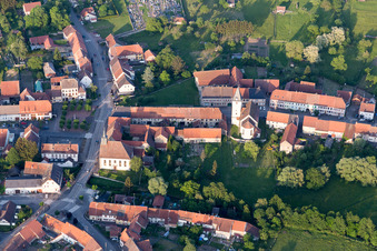 Vue aérienne de Harskirchen dans le département Bas Rhin, France