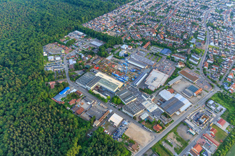 Vue aérienne de SI je suis Lettenhorst à Schifferstadt dans le département Rhénanie-Palatinat, Allemagne