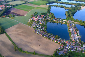 Vue aérienne de Binshof am Mondsee à Speyer dans le département Rhénanie-Palatinat, Allemagne