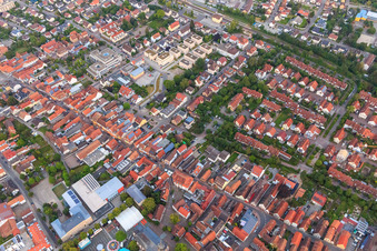 Vue aérienne de Au centre ville à Kandel dans le département Rhénanie-Palatinat, Allemagne