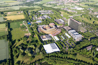 Quartier Lerchenberg in Mainz dans le département Rhénanie-Palatinat, Allemagne d'en haut