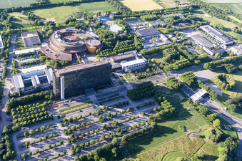 Vue d'oiseau de Quartier Lerchenberg in Mainz dans le département Rhénanie-Palatinat, Allemagne