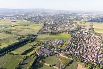 Vue oblique de Quartier Marienborn in Mainz dans le département Rhénanie-Palatinat, Allemagne