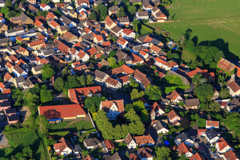 Vue aérienne de Château de Hahnheim à Hahnheim dans le département Rhénanie-Palatinat, Allemagne