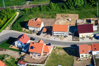 À l'Anhaide à le quartier Schaidt in Wörth am Rhein dans le département Rhénanie-Palatinat, Allemagne hors des airs