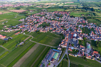 Vue aérienne de Du nord à Niederkirchen bei Deidesheim dans le département Rhénanie-Palatinat, Allemagne