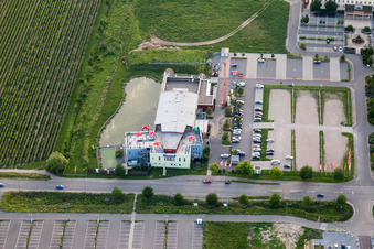 Vue d'oiseau de Neustadt an der Weinstraße dans le département Rhénanie-Palatinat, Allemagne