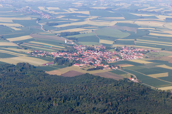 Salmbach dans le département Bas Rhin, France du point de vue du drone