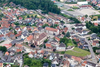 Soufflenheim dans le département Bas Rhin, France vue d'en haut