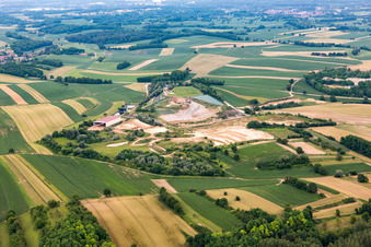 Vue aérienne de Décharge à Schaffhouse-près-Seltz dans le département Bas Rhin, France