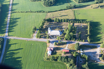 Vue oblique de Skatelöv dans le département Kronoberg, Suède