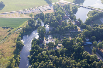Vue aérienne de Odensjö dans le département Kronoberg, Suède