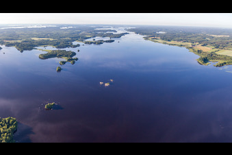 Vue aérienne de Skäggalösa dans le département Kronoberg, Suède