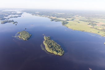 Skäggalösa dans le département Kronoberg, Suède depuis l'avion