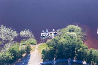 Vue oblique de Tvetaryd dans le département Kronoberg, Suède