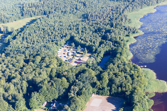 Vue aérienne de Torne dans le département Kronoberg, Suède
