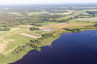 Vue aérienne de Hunna dans le département Kronoberg, Suède