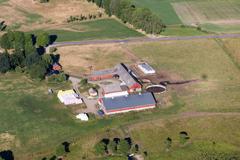 Hunna dans le département Kronoberg, Suède vue d'en haut