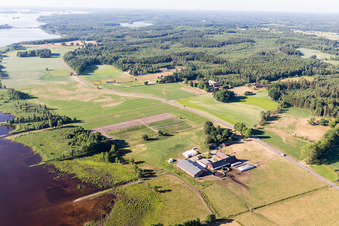 Hunna dans le département Kronoberg, Suède vue du ciel