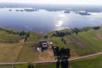 Hunna dans le département Kronoberg, Suède du point de vue du drone