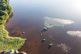 Hunna dans le département Kronoberg, Suède vu d'un drone