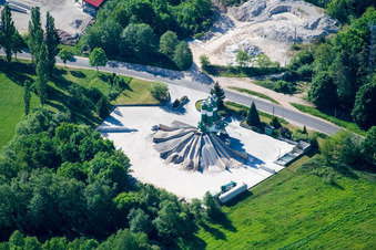 Gumbrechtshoffen dans le département Bas Rhin, France du point de vue du drone