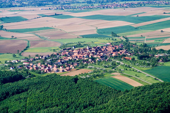 Vue oblique de Engwiller dans le département Bas Rhin, France