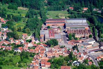 Enregistrement par drone de Zinswiller dans le département Bas Rhin, France