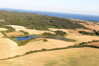 Vue aérienne de Borre dans le département Sjaelland, Danemark