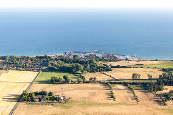 Vue oblique de Borre dans le département Sjaelland, Danemark