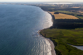 Vue d'oiseau de Borre dans le département Sjaelland, Danemark