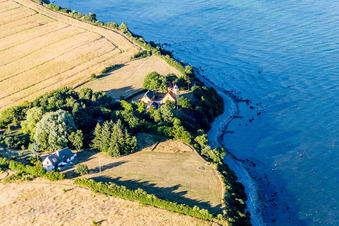 Vue aérienne de Borre dans le département Sjaelland, Danemark