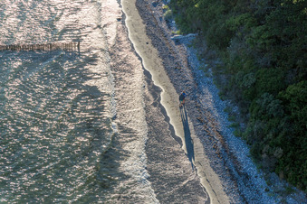 Vue aérienne de Borre dans le département Sjaelland, Danemark