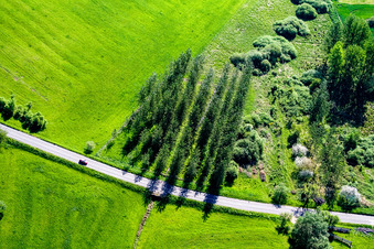 Vue d'oiseau de Rothbach dans le département Bas Rhin, France