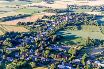 Vue oblique de Borre dans le département Sjaelland, Danemark
