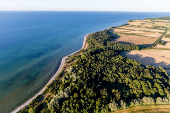 Vue aérienne de Stege dans le département Sjaelland, Danemark