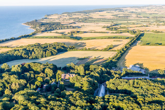 Image drone de Stege dans le département Sjaelland, Danemark