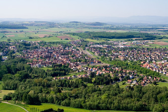 Vue aérienne de Ingwiller dans le département Bas Rhin, France