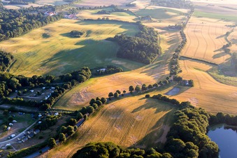 Enregistrement par drone de Borre dans le département Sjaelland, Danemark