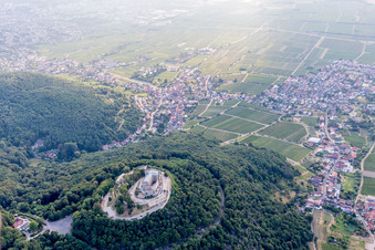 Oberhambach, Château de Hambach à le quartier Diedesfeld in Neustadt an der Weinstraße dans le département Rhénanie-Palatinat, Allemagne vu d'un drone