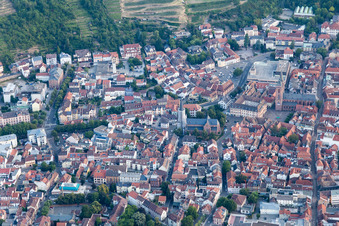 Vue aérienne de Marché à Neustadt an der Weinstraße dans le département Rhénanie-Palatinat, Allemagne