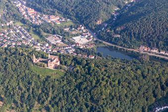 Vue aérienne de Monastère de Limbourg à le quartier Grethen in Bad Dürkheim dans le département Rhénanie-Palatinat, Allemagne