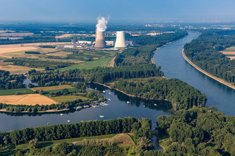Vue aérienne de Île de Corse à Philippsburg dans le département Bade-Wurtemberg, Allemagne
