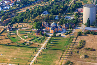 Vue oblique de Ermitage Waghäusel à Waghäusel dans le département Bade-Wurtemberg, Allemagne