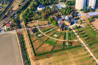 Ermitage Waghäusel à Waghäusel dans le département Bade-Wurtemberg, Allemagne vue d'en haut