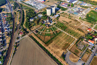 Vue d'oiseau de Ermitage Waghäusel à Waghäusel dans le département Bade-Wurtemberg, Allemagne