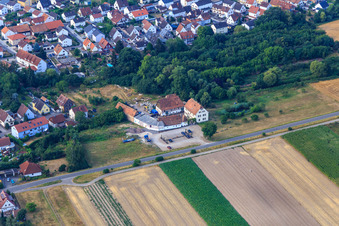 Vue aérienne de Vieux moulin de Gehrleins Rheinzabern à Hatzenbühl dans le département Rhénanie-Palatinat, Allemagne
