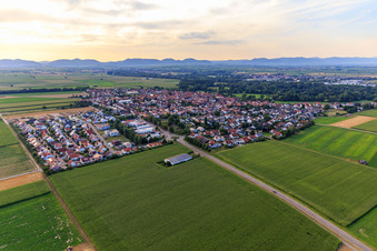 Vue aérienne de Vue du sud-est à Steinweiler dans le département Rhénanie-Palatinat, Allemagne