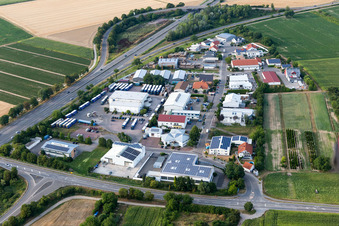 Photographie aérienne de Zone industrielle de la Werkstrasse à le quartier Berghausen in Römerberg dans le département Rhénanie-Palatinat, Allemagne