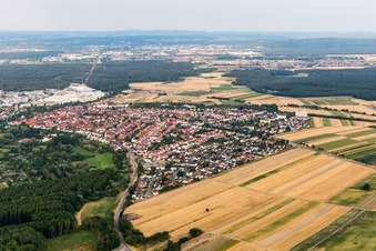 Image drone de Quartier Graben in Graben-Neudorf dans le département Bade-Wurtemberg, Allemagne